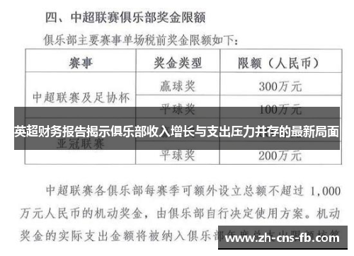 英超财务报告揭示俱乐部收入增长与支出压力并存的最新局面