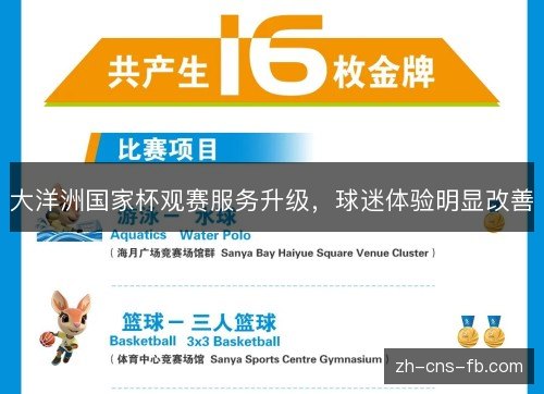 大洋洲国家杯观赛服务升级，球迷体验明显改善